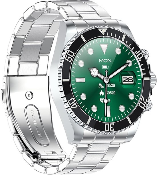 Pro-Care Excellent Quality Smartwatch 1.30 inch Zilver Zwarte Ring