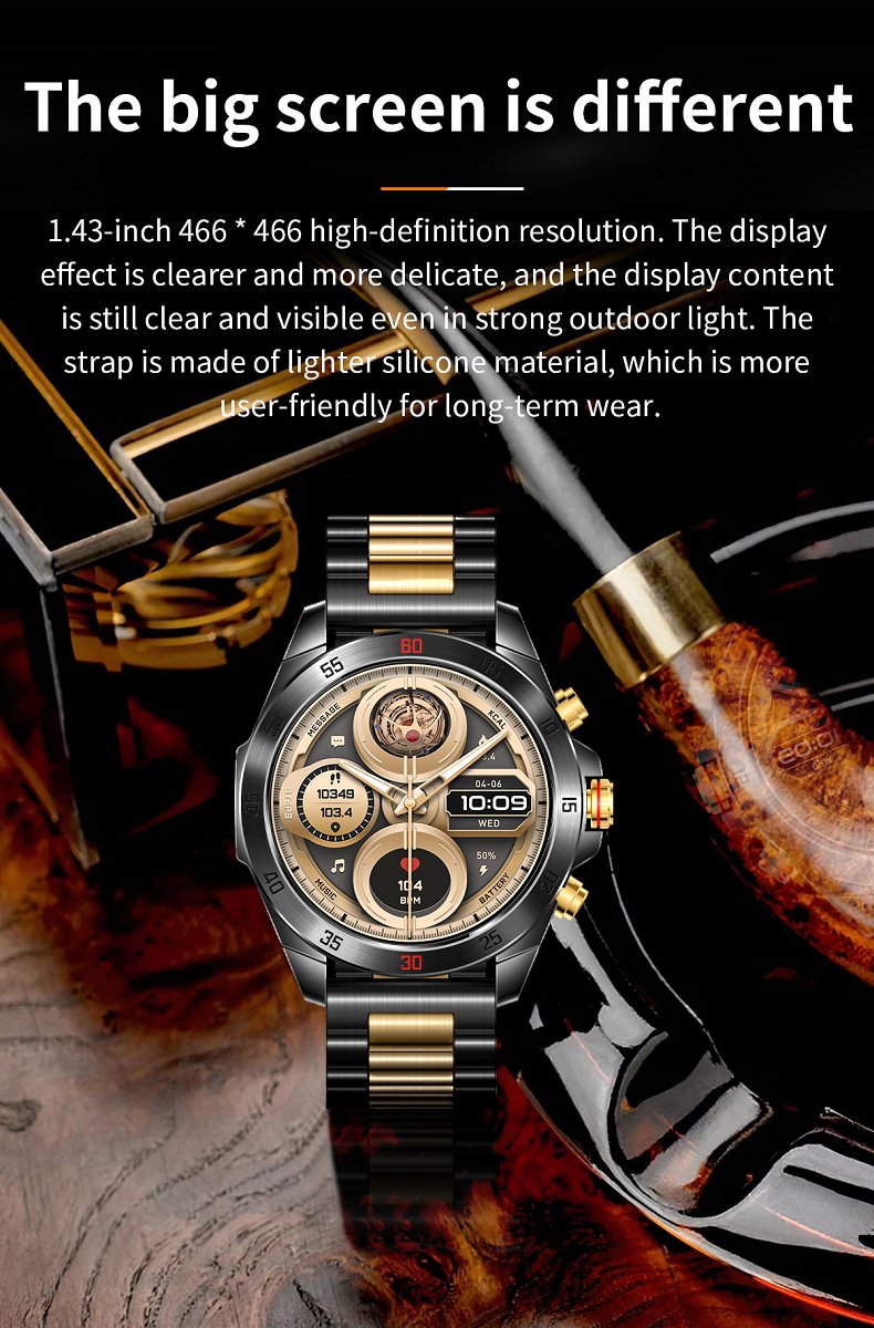 Pro-Care Excellent Quality Smartwatch 1.43 inch zwart