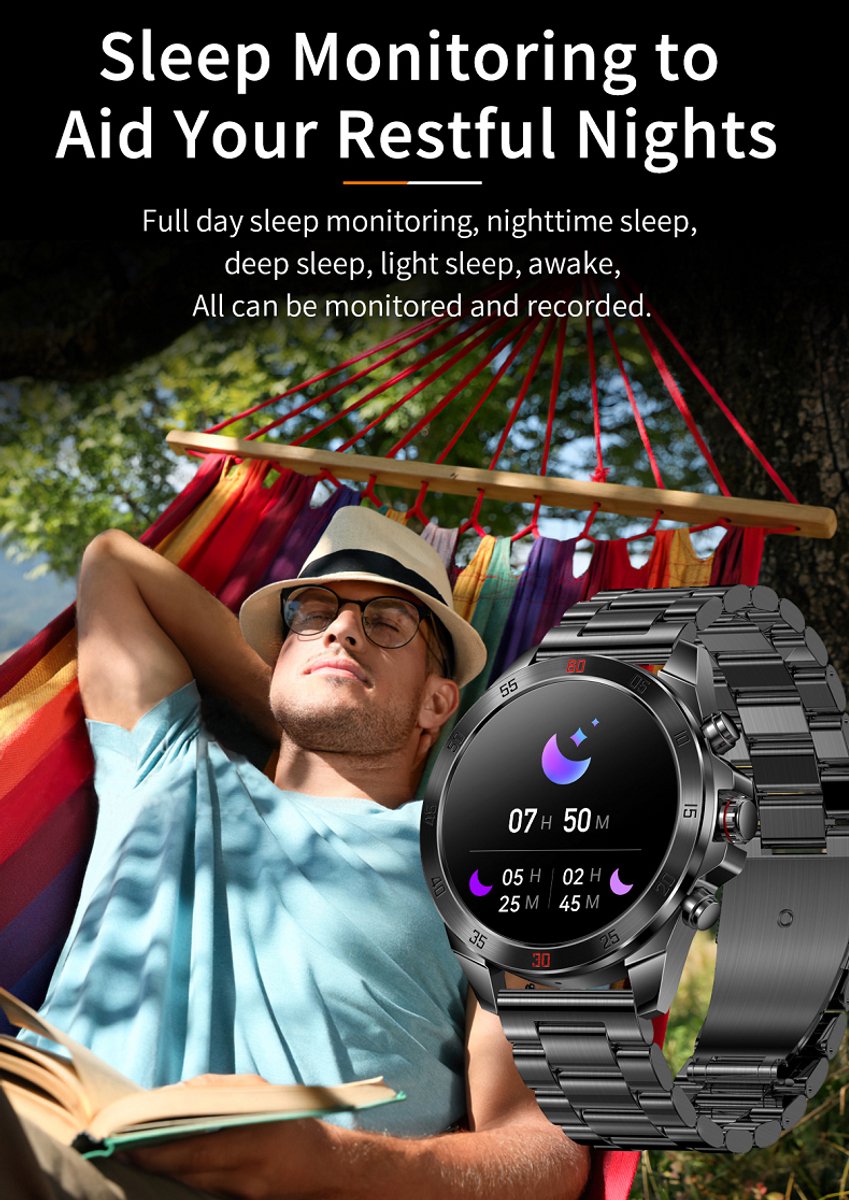 Pro-Care Excellent Quality Smartwatch 1.43 inch zwart