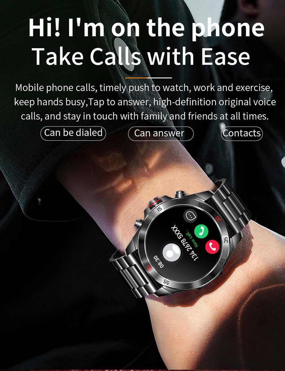 Pro-Care Excellent Quality Smartwatch 1.43 inch zwart