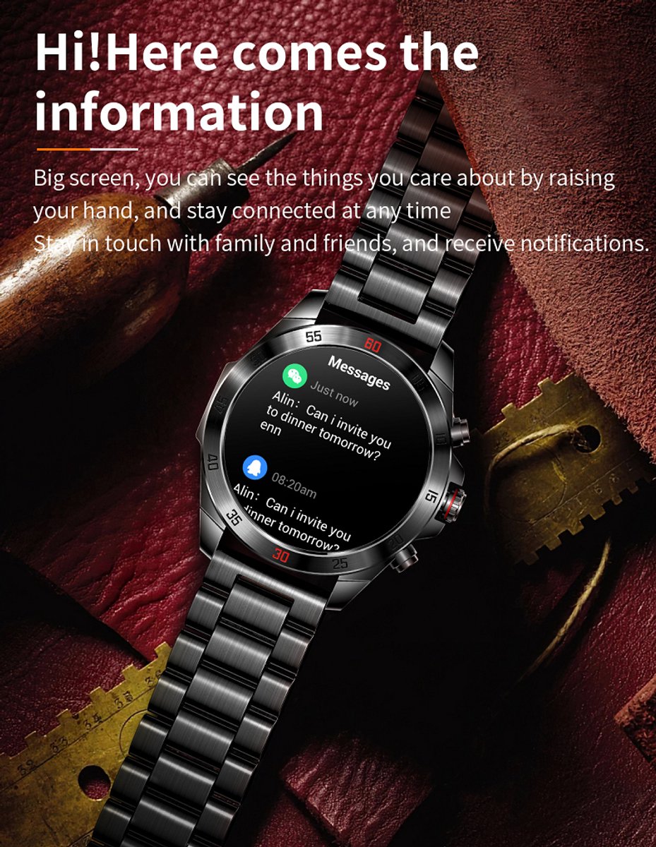 Pro-Care Excellent Quality Smartwatch 1.43 inch zwart