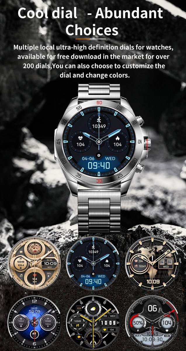 Pro-Care Excellent Quality Smartwatch 1.43 inch zwart