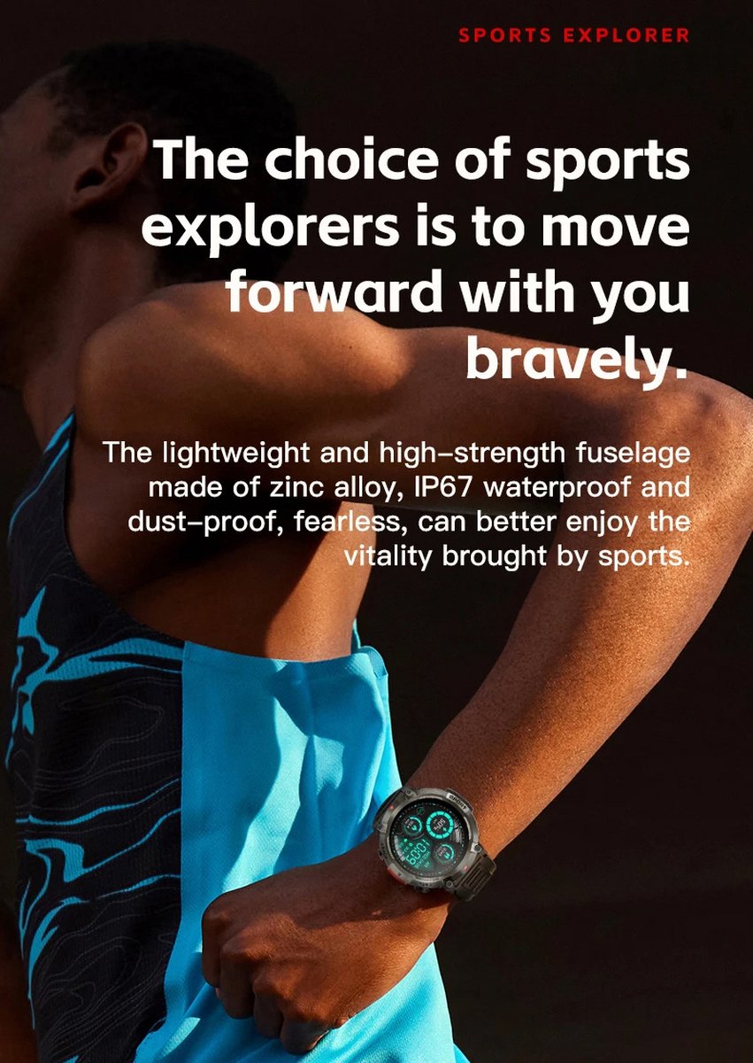 Pro-Care Excellent Quality Smartwatch 1.45" AMOLED zwart