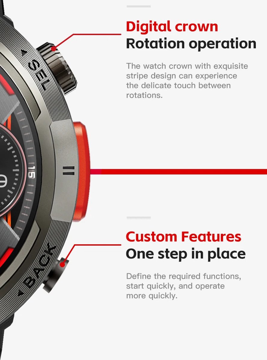 Pro-Care Excellent Quality Smartwatch 1.45" AMOLED zwart