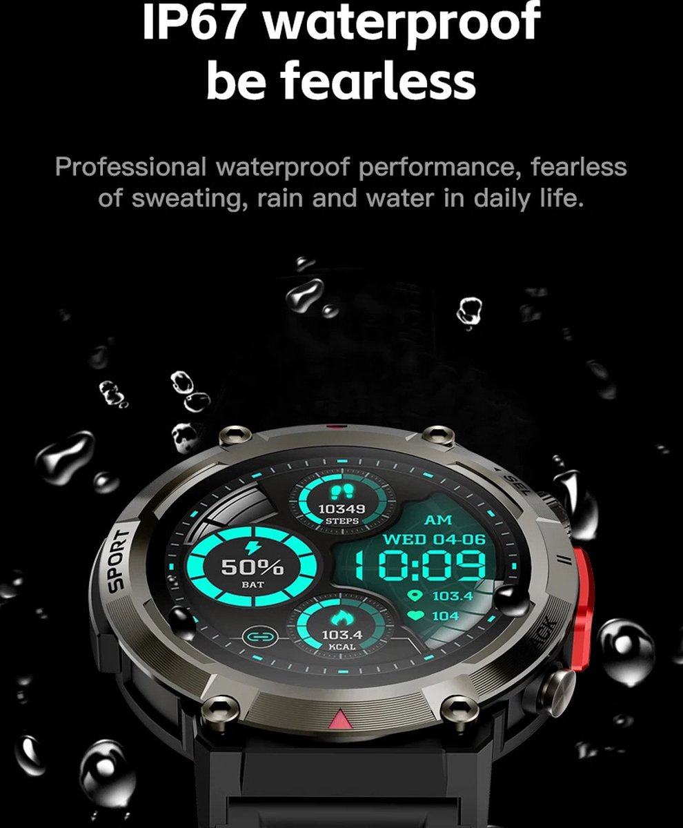 Pro-Care Excellent Quality Smartwatch 1.45" AMOLED zwart