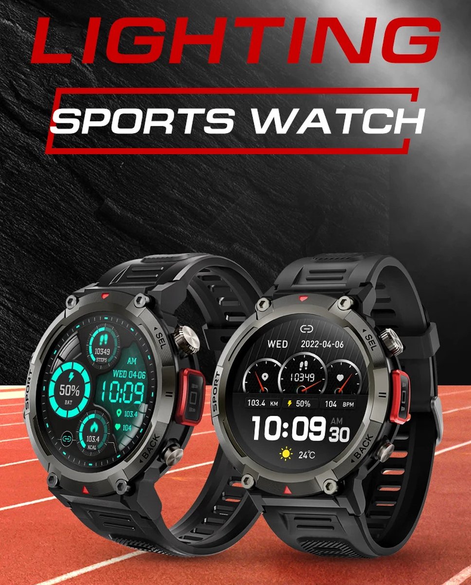 Pro-Care Excellent Quality Smartwatch 1.45" AMOLED zwart