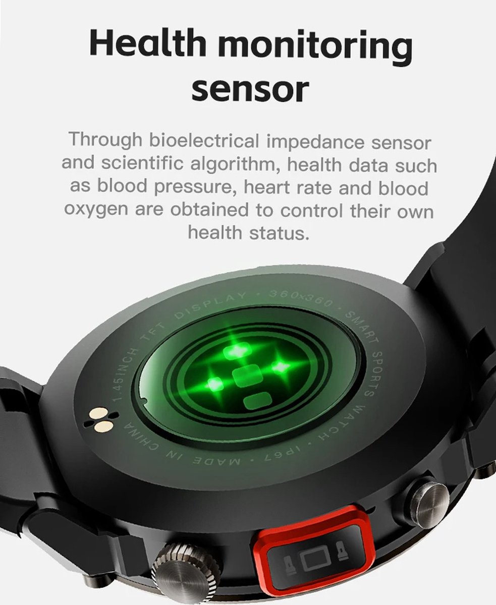 Pro-Care Excellent Quality Smartwatch 1.45" AMOLED zwart