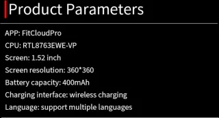Pro Care Excellent Quality Smartwatch 1.52 inch Zilver RVS band