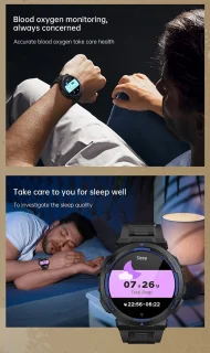 Pro-Care Excellent Quality Smartwatch 1.53 inch Zwart Rood