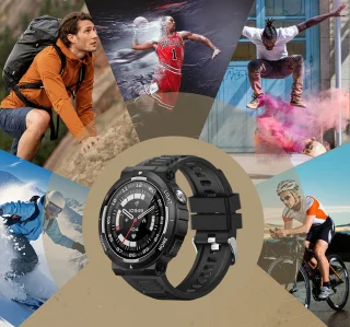 Pro-Care Excellent Quality Smartwatch 1.53 inch Zwart Rood