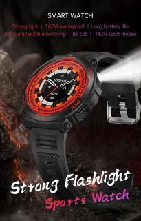 Pro-Care Excellent Quality Smartwatch 1.53 inch Zwart Rood