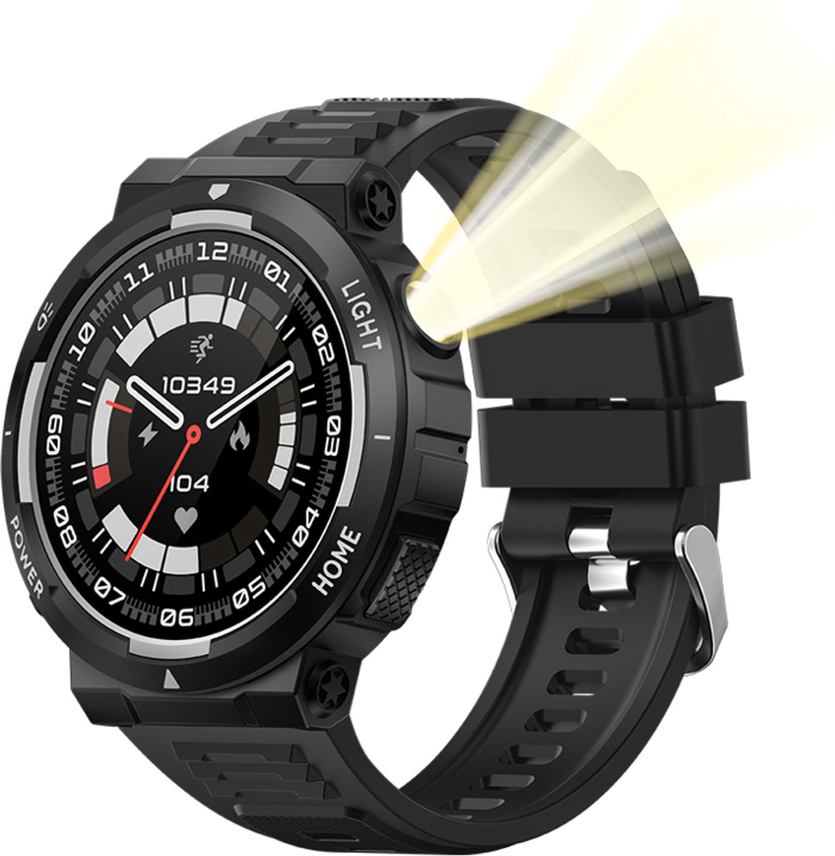 De Pro-Care Excellent Quality Smartwatch 1.53 inch Zwart Zilver in één oogopslag