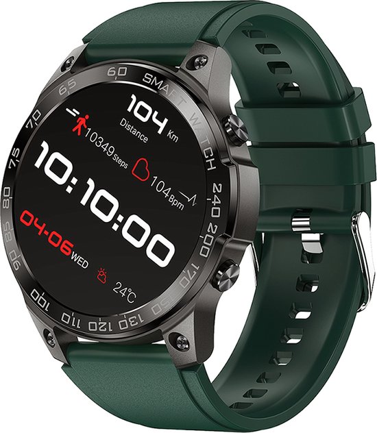 Pro Care Excellent Quality® Smartwatch Heren Dames TPU Groen Donker Zilver
