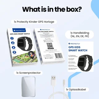 Protectly® Smartwatch Kind 4G GPS Horloge Met Simkaart