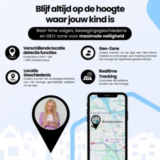 Protectly® Smartwatch Kind 4G GPS Horloge Met Simkaart