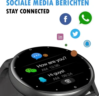Qarano Pegasian Pro Smartwatch Zwart