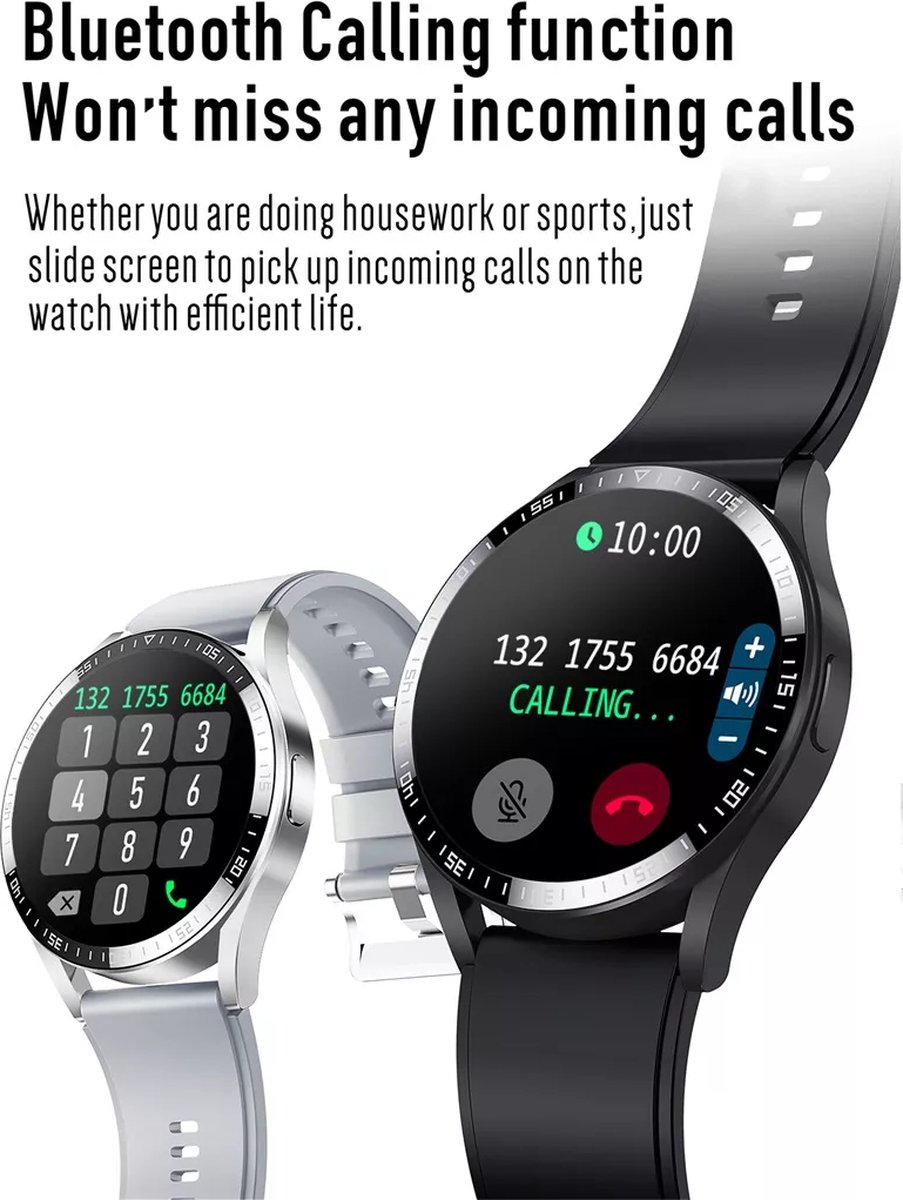 Qarano Viak Pro Smartwatch Zwart