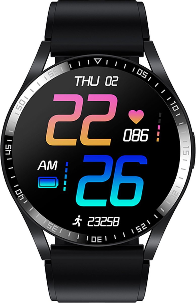 Qarano Viak Pro Smartwatch Zwart