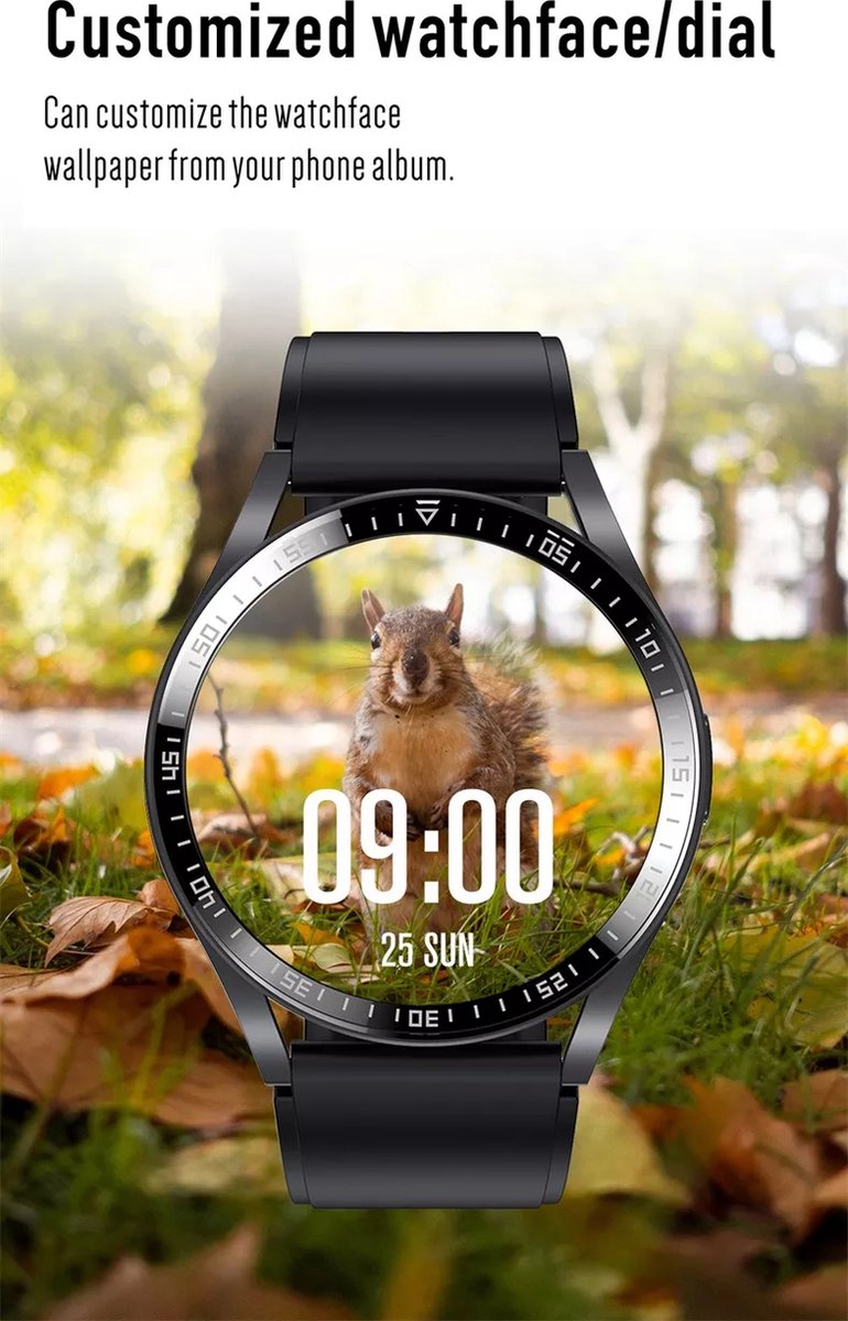 Qarano Viak Pro Smartwatch Zwart
