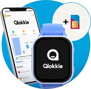 Qlokkie Kiddo 23 GPS horloge blauw