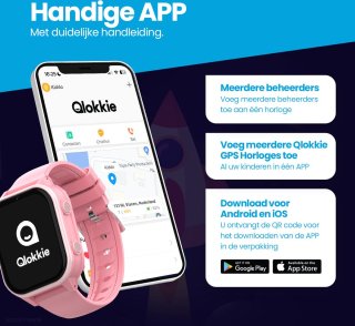 Qlokkie Kiddo 23 GPS horloge blauw