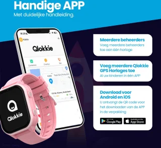 Qlokkie Kiddo 23 GPS horloge blauw
