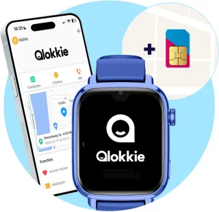 Qlokkie Kiddo Explore GPS horloge kind blauw