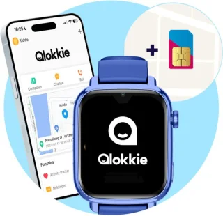 Qlokkie Kiddo Explore GPS horloge kind blauw