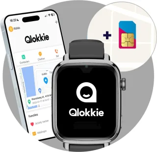 Qlokkie Kiddo Explore GPS Horloge Zwart