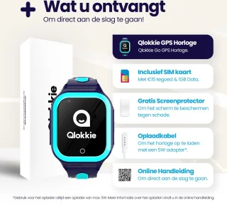 Qlokkie Kiddo GO GPS horloge kind blauw