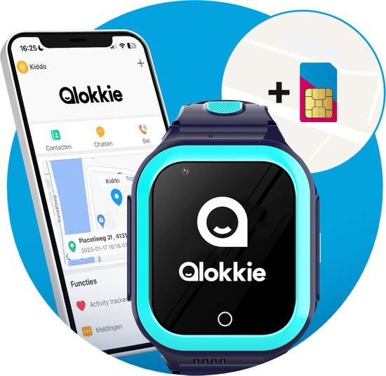 Qlokkie Kiddo GO: 4G GPS-horloge voor veilige buitentochten