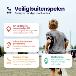 Qlokkie Kiddo GO GPS horloge kind roze