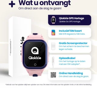 Qlokkie Kiddo GO GPS horloge kind roze
