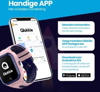Qlokkie Kiddo GO GPS horloge kind roze