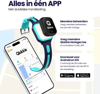 Qlokkie Kiddo GO PLUS GPS Horloge Kind Blauw