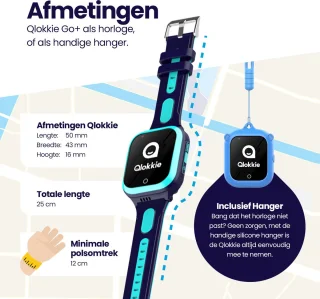 Qlokkie Kiddo GO PLUS GPS Horloge Kind Blauw