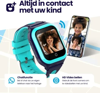 Qlokkie Kiddo GO PLUS GPS Horloge Kind Blauw
