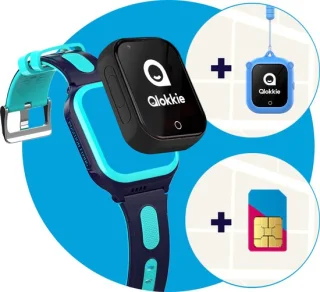 Qlokkie Kiddo GO PLUS GPS Horloge Kind Blauw