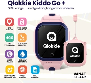 Qlokkie Kiddo GO PLUS GPS Horloge Kind Roze