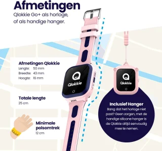 Qlokkie Kiddo GO PLUS GPS Horloge Kind Roze