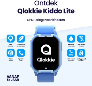 Qlokkie Kiddo Lite GPS horloge blauw