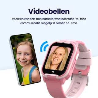 Qlokkie Kiddo Lite GPS horloge kind roze