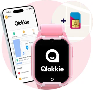 Qlokkie Kiddo Lite GPS horloge kind roze
