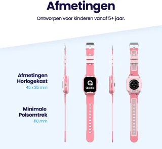 Qlokkie Kiddo Lite GPS horloge kind roze