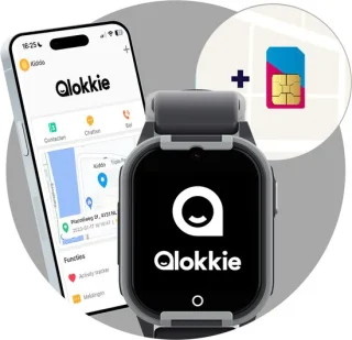 Qlokkie Kiddo Lite GPS Kinderhorloge Zwart