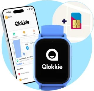 Qlokkie Kiddo Mini GPS horloge kind blauw