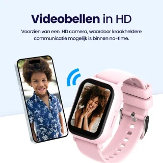 Qlokkie Kiddo Mini GPS Horloge Kind Roze