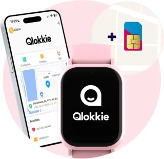 Qlokkie Kiddo Mini GPS Horloge Kind Roze