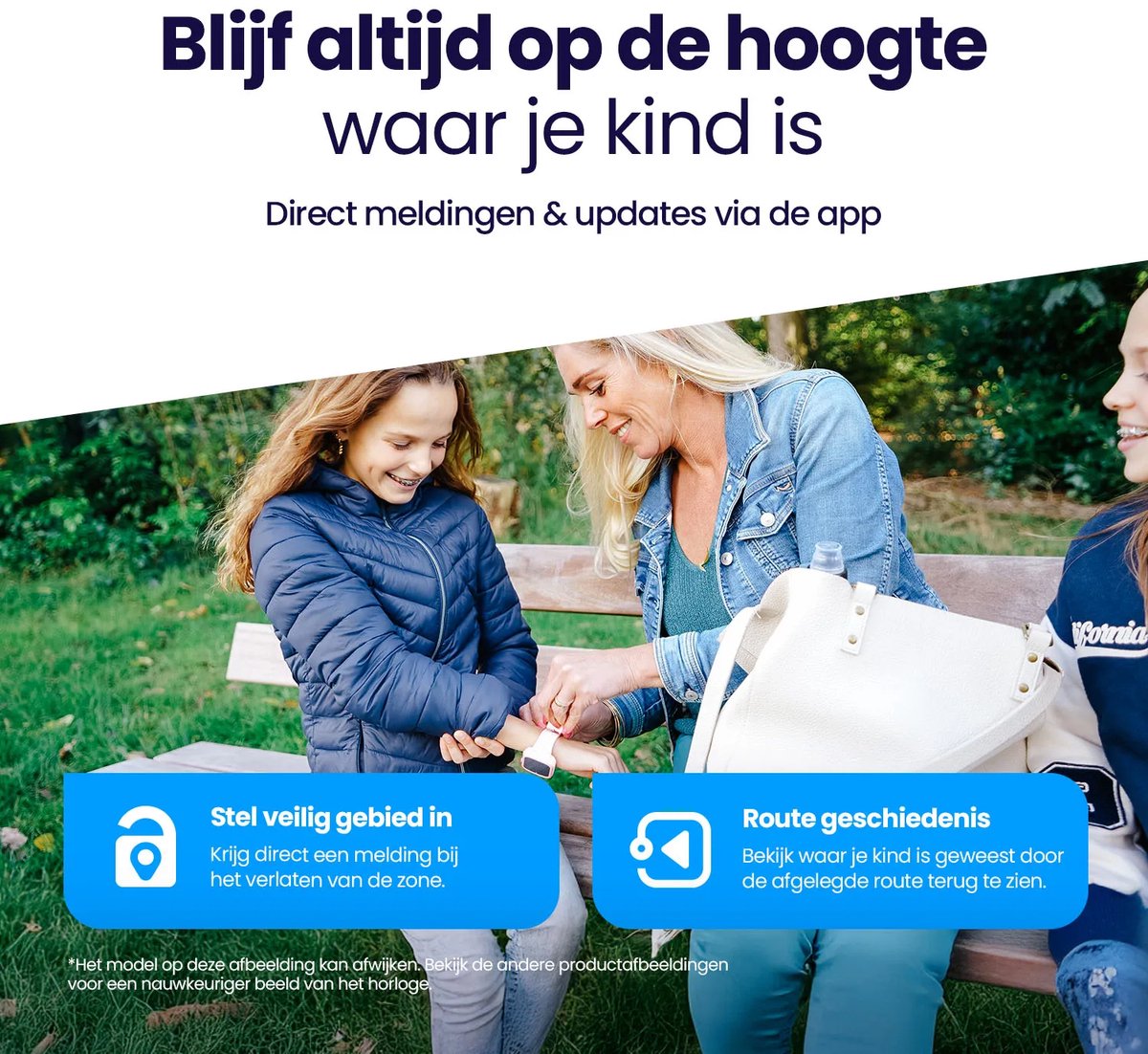 Qlokkie Kiddo Mini GPS Horloge Kind Zwart