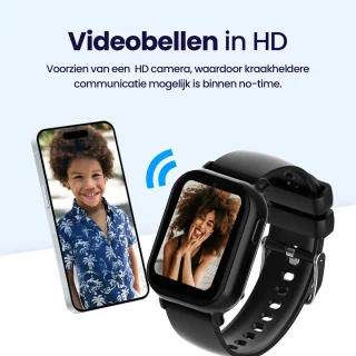 Qlokkie Kiddo Mini GPS Horloge Kind Zwart